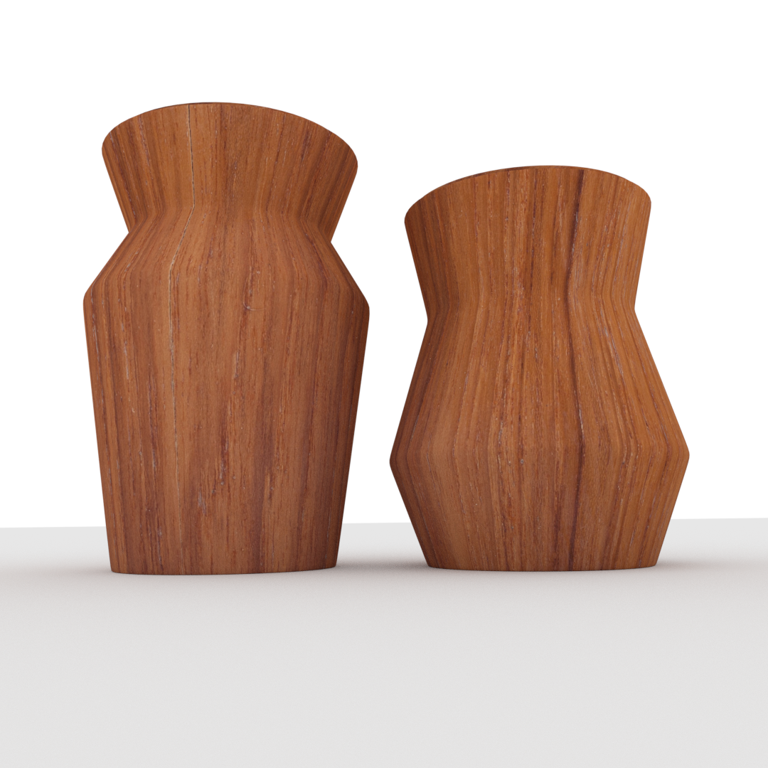 Wooden vase shape table