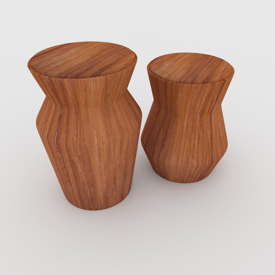 Wooden vase shape table