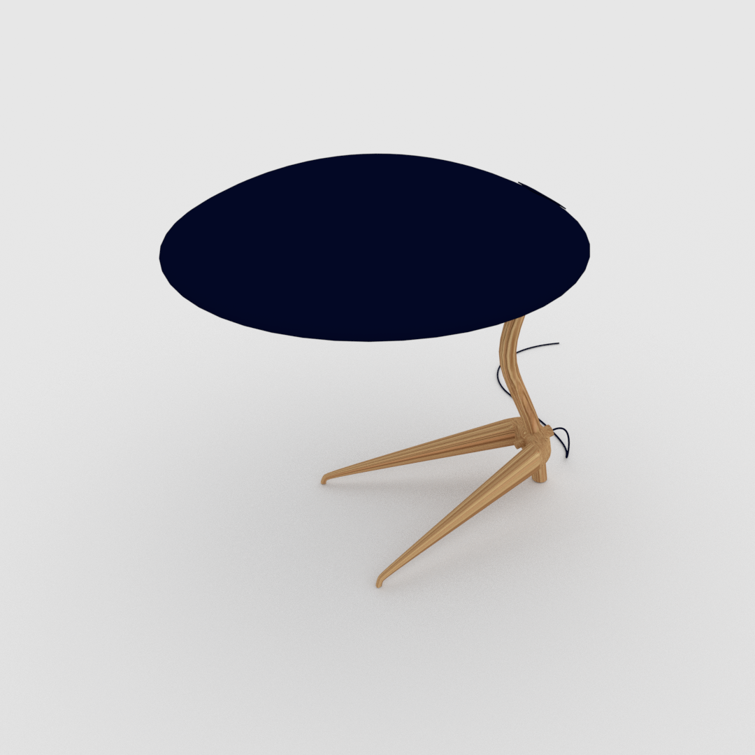 Blue wooden Lamp