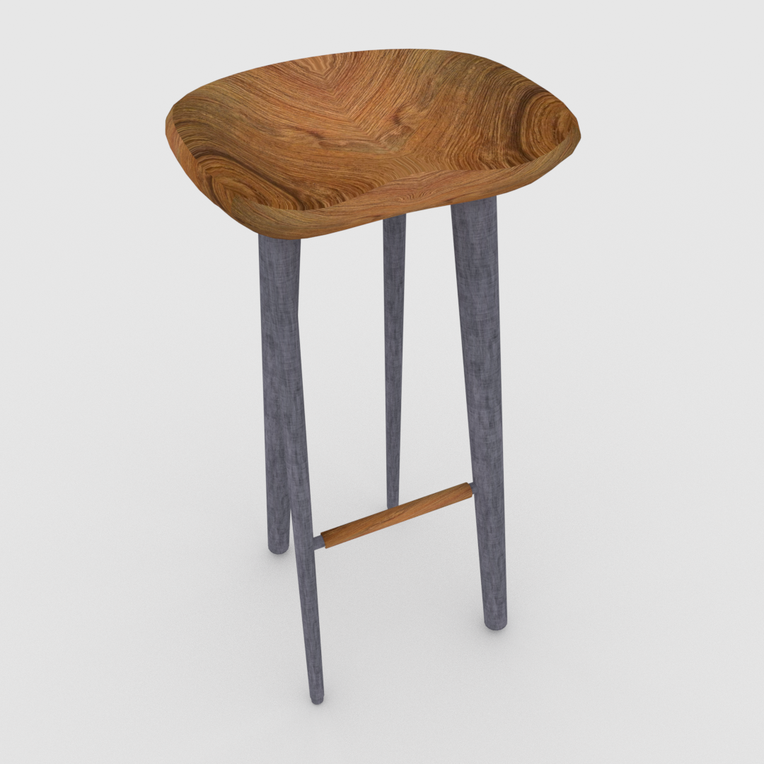 Wooden stool
