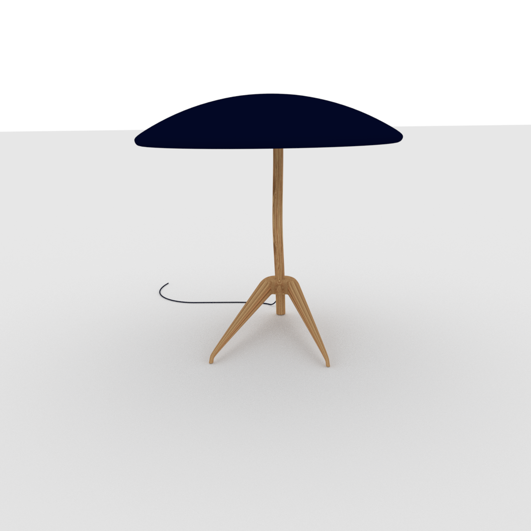 Blue wooden Lamp